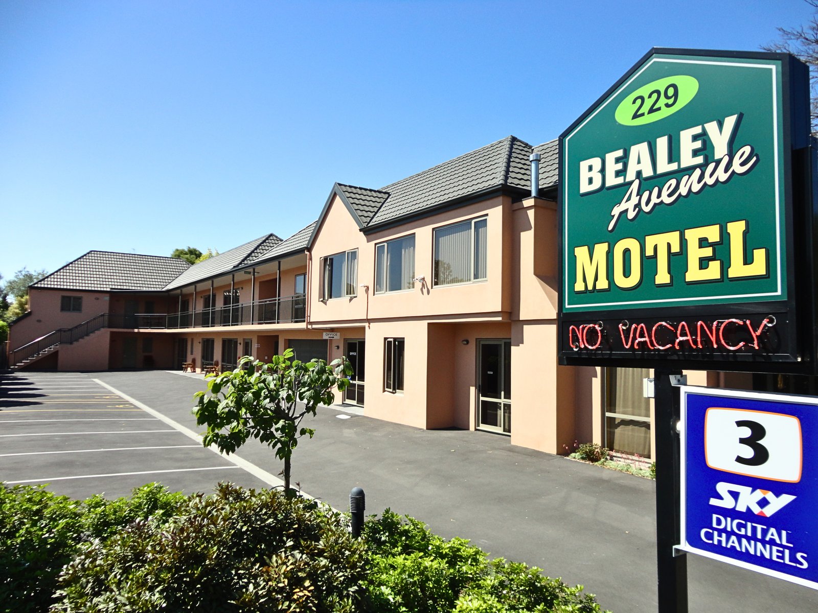 Bealey Avenue Motel exterior — Christchurch accommodation for Stay and Drive packages